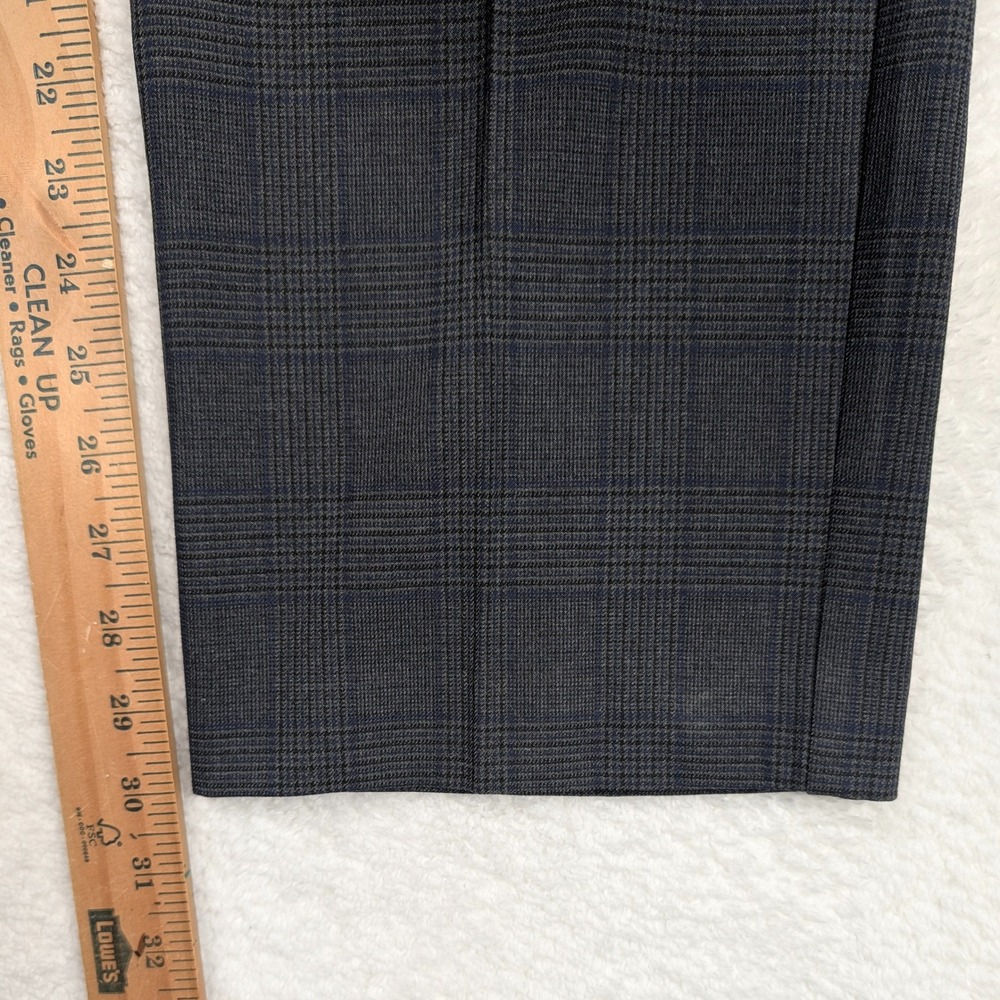 Tommy Hilfiger Tate Dress Pants Mens 42x30 Gray Glen Plaid Flat Front Stretch - Picture 6 of 9